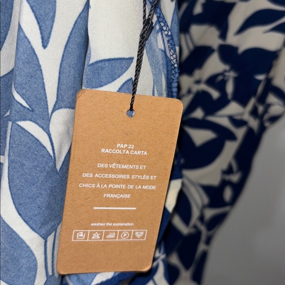 NEW SHEIN Blue White Floral Maxi Long Dress V-Neck Spaghetti Strap Plus Size 3XL - Picture 4 of 6